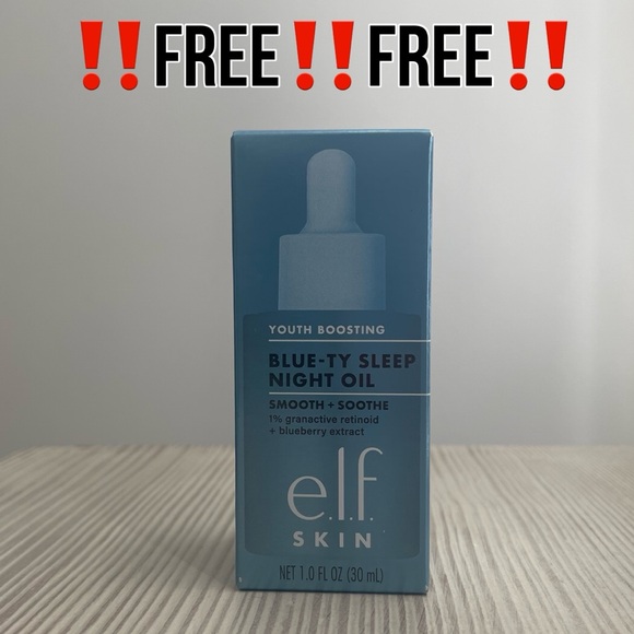 ELF Other - ‼️FREE‼️NEW‼️e.l.f. SKIN Youth Boosting Blue-ty Sleep Night Oil Facial Treatment